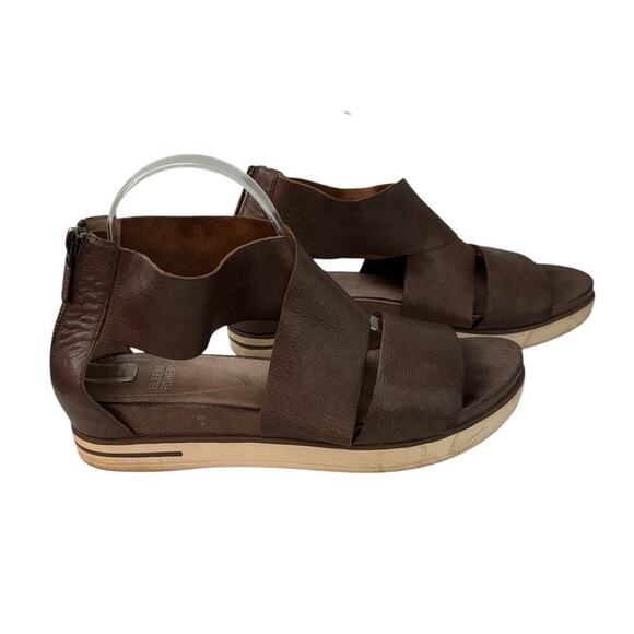 Eileen Fisher Sport Tumbled Leather Sneaker Sandal Brown Size 9 - Picture 3 of 9